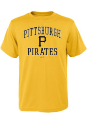 Pittsburgh Pirates Youth Gold #1 Design Short Sleeve T-Shirt