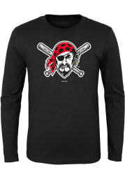 Pittsburgh Pirates Youth Black Secondary Long Sleeve T-Shirt