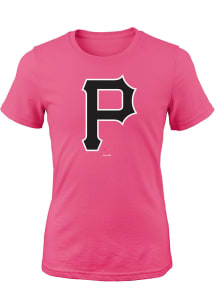 Pittsburgh Pirates Girls Pink Primary Short Sleeve Tee
