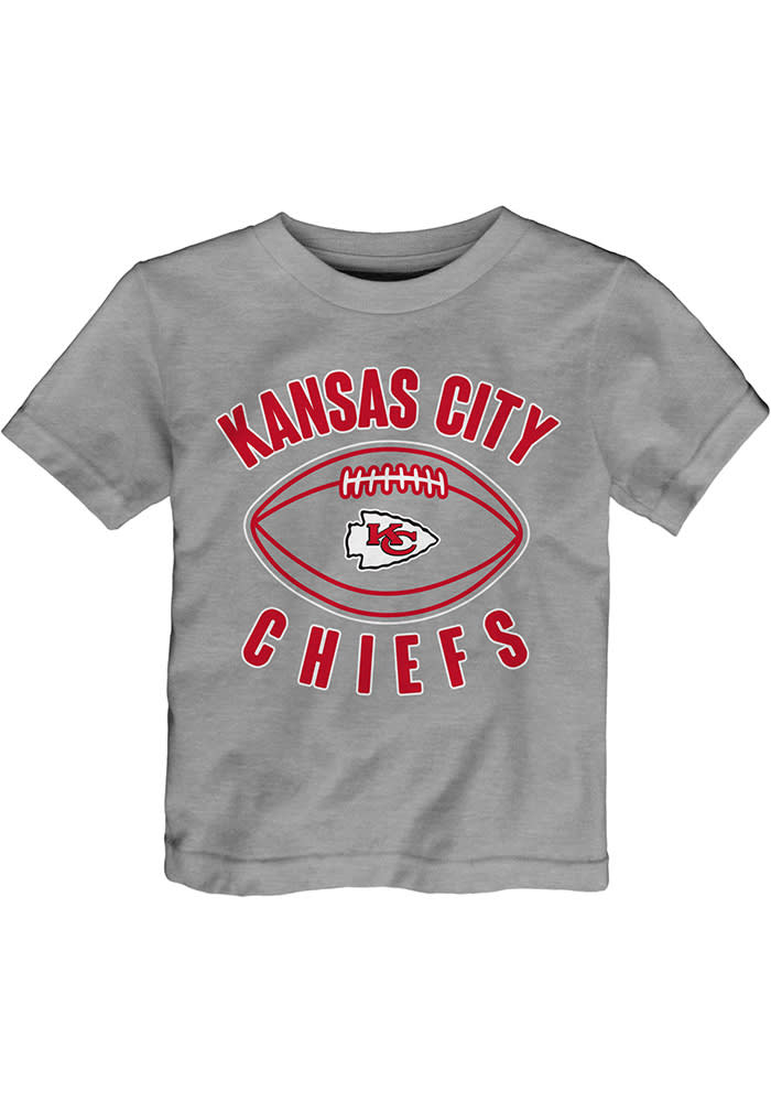 Kansas City Chiefs Toddler Grey Little Kicker Short Sleeve T-Shirt
