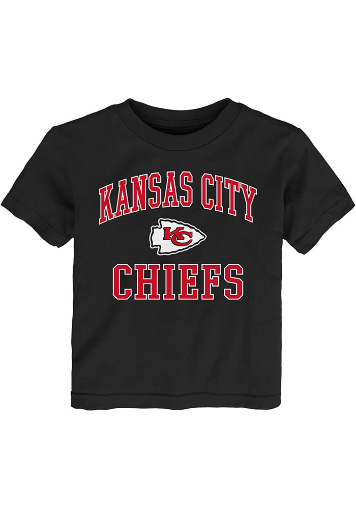 Kansas City Chiefs Toddler Black #1 Design Short Sleeve T-Shirt