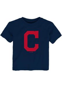 Cleveland Indians Toddler Navy Blue Primary Short Sleeve T-Shirt