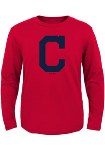 Cleveland Indians Toddler Red Primary Long Sleeve T-Shirt