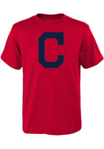 Cleveland Indians Youth Red Primary Short Sleeve T-Shirt