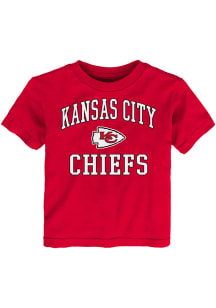 Kansas City Chiefs Toddler Red #1 Design Short Sleeve T-Shirt