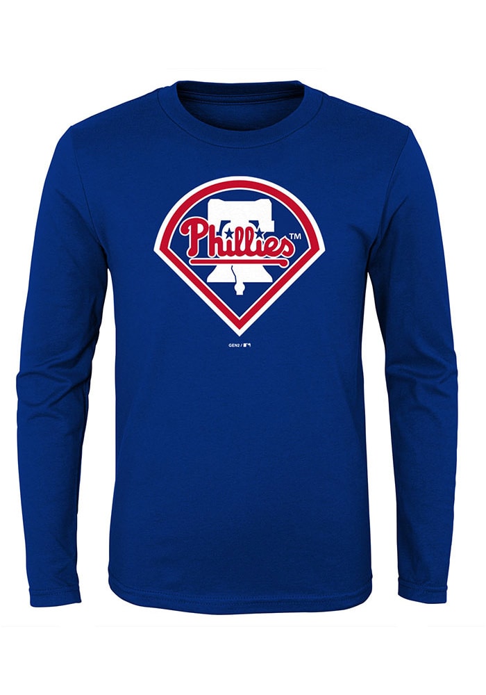 Philadelphia Phillies Boys Blue Primary Long Sleeve T-Shirt