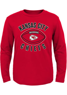 Kansas City Chiefs Toddler Red Little Kicker Long Sleeve T-Shirt