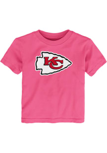 Kansas City Chiefs Toddler Girls Pink Primary Short Sleeve T-Shirt