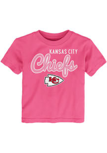 Kansas City Chiefs Toddler Girls Pink Big Game Short Sleeve T-Shirt
