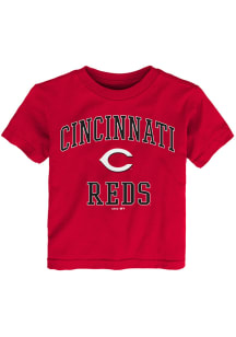 Cincinnati Reds Toddler Red #1 Design Short Sleeve T-Shirt