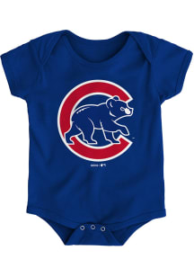 Chicago Cubs Baby Blue Secondary Short Sleeve One Piece