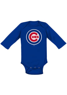 Chicago Cubs Baby Blue Primary Long Sleeve One Piece