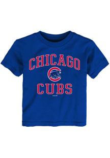 Chicago Cubs Toddler Blue #1 Design Short Sleeve T-Shirt
