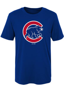 Chicago Cubs Boys Blue Secondary Short Sleeve T-Shirt