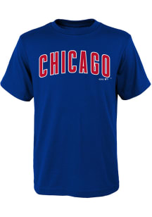Chicago Cubs Youth Blue Wordmark Short Sleeve T-Shirt