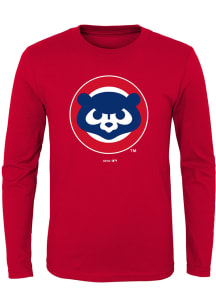 Chicago Cubs Youth Red Cooperstown Long Sleeve T-Shirt