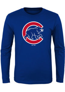 Chicago Cubs Youth Blue Secondary Long Sleeve T-Shirt