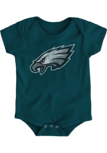 Philadelphia Eagles Baby Midnight Green Distressed Primary Short Sleeve One Piece