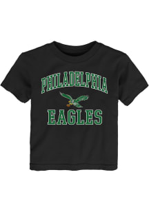 Philadelphia Eagles Toddler Black #1 Design Short Sleeve T-Shirt