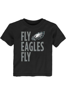 Philadelphia Eagles Toddler Black Fly Eagles Fly Short Sleeve T-Shirt
