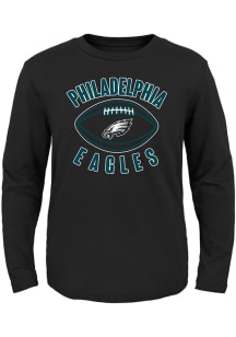 Philadelphia Eagles Toddler Black Little Kicker Long Sleeve T-Shirt