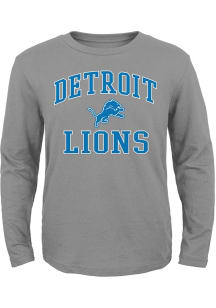Detroit Lions Toddler Grey #1 Design Long Sleeve T-Shirt