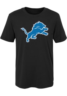 Detroit Lions Boys Black Primary Logo Short Sleeve T-Shirt
