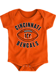 Cincinnati Bengals Baby Orange Little Kicker B Short Sleeve One Piece