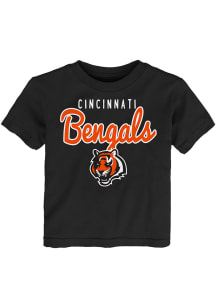 Cincinnati Bengals Toddler Girls Black Big Game Short Sleeve T-Shirt