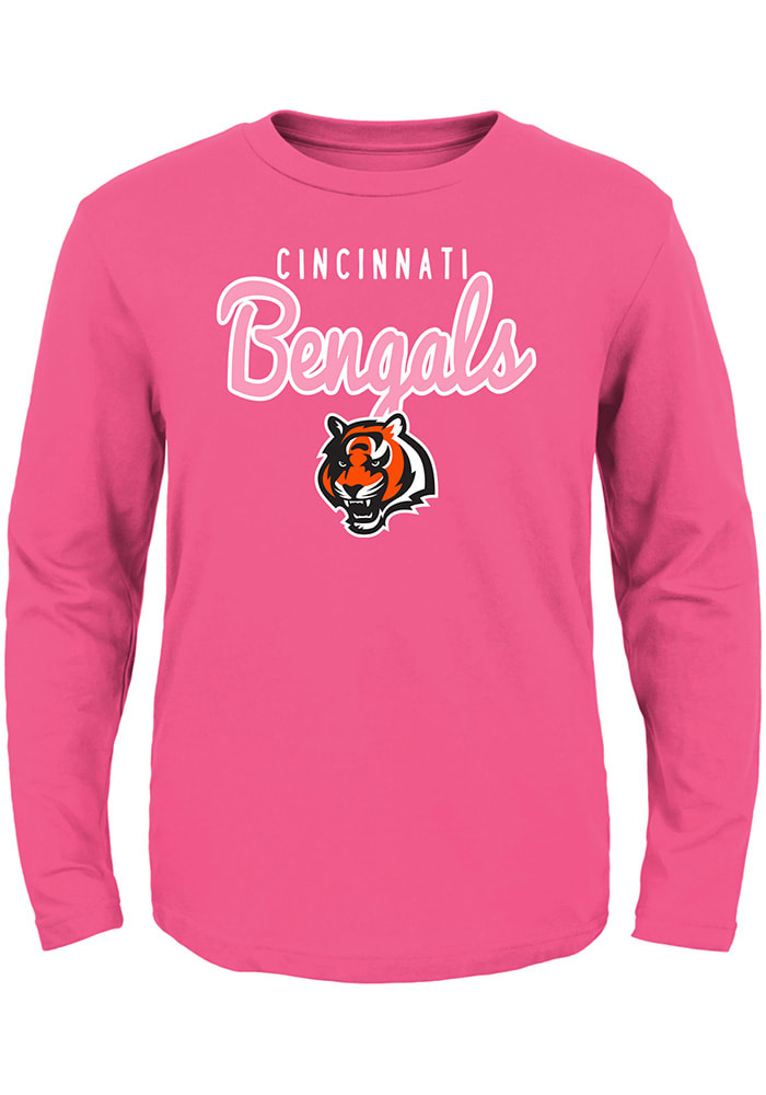 Cincinnati Bengals Toddler Girls Big Game Tee - Pink