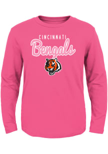 Cincinnati Bengals Toddler Girls Pink Big Game Long Sleeve T Shirt