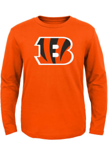 Cincinnati Bengals Boys Orange Primary Logo B Long Sleeve T-Shirt