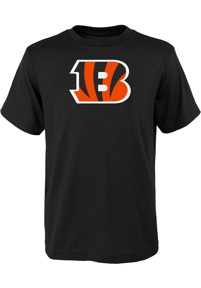 Outerstuff Cincinnati Bengals Youth Black Primary Logo B Short Sleeve T-Shirt, Black, 100% Cotton, Size L, Rally House