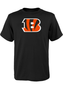 Cincinnati Bengals Youth Black Primary Logo B Short Sleeve T-Shirt