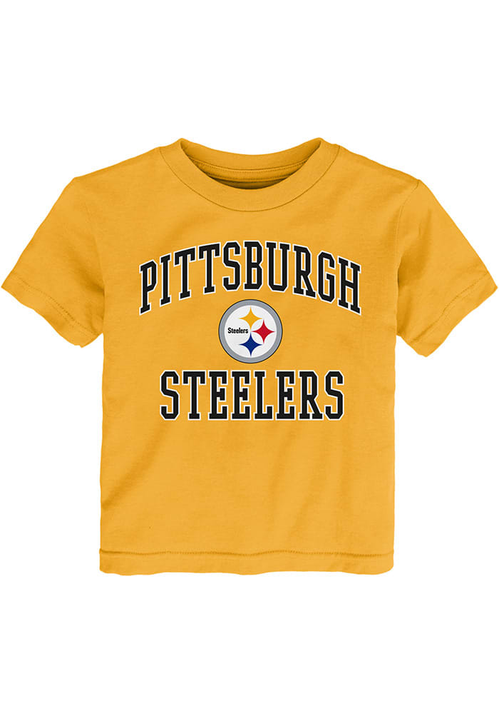 Pittsburgh Steelers Toddler Gold #1 Design Short Sleeve T-Shirt