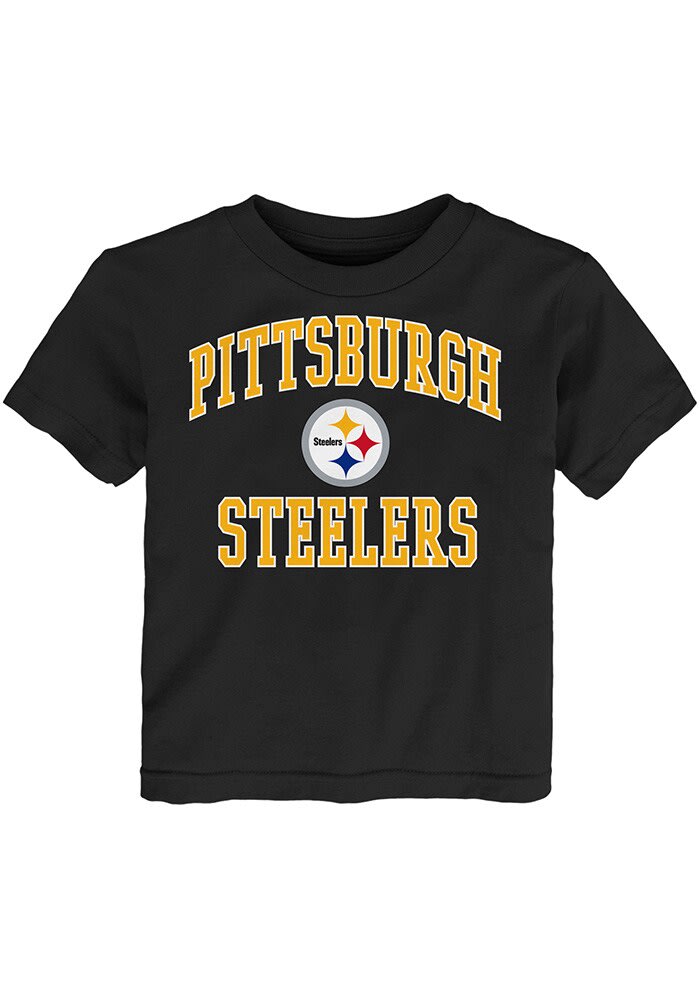 Pitt Steelers Steelers Toddler Black #1 Design Short Sleeve Tee