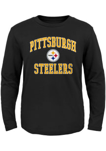 Pittsburgh Steelers Boys Black #1 Design Long Sleeve T-Shirt