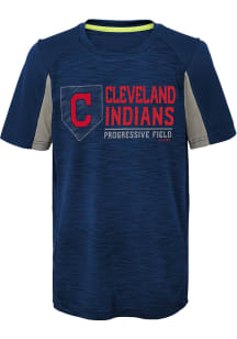 Cleveland Indians Youth Navy Blue Achievement Performance SS Tee