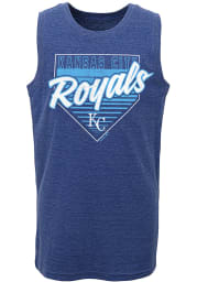 Kansas City Royals Youth Blue Our Era Short Sleeve Tank Top