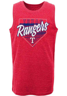 Texas Rangers Youth Red Our Era Short Sleeve Tank Top