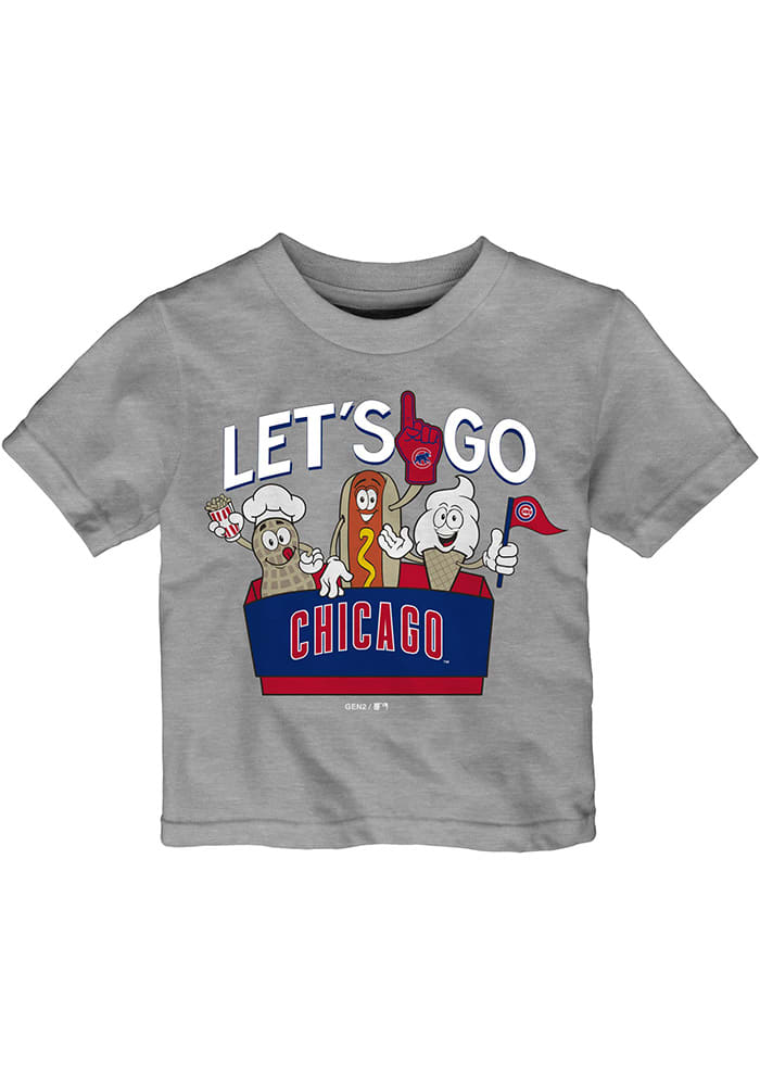 Chicago Cubs Infant Snack Box Short Sleeve T-Shirt Grey