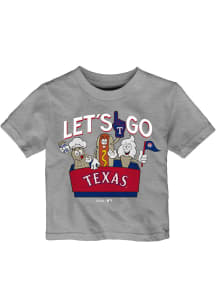Texas Rangers Infant Snack Box Short Sleeve T-Shirt Grey
