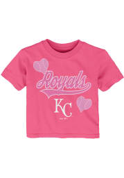 Kansas City Royals Infant Girls Starlight Short Sleeve T-Shirt Pink