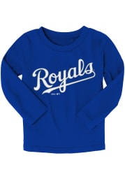 Kansas City Royals Baby Blue Wordmark Long Sleeve T-Shirt