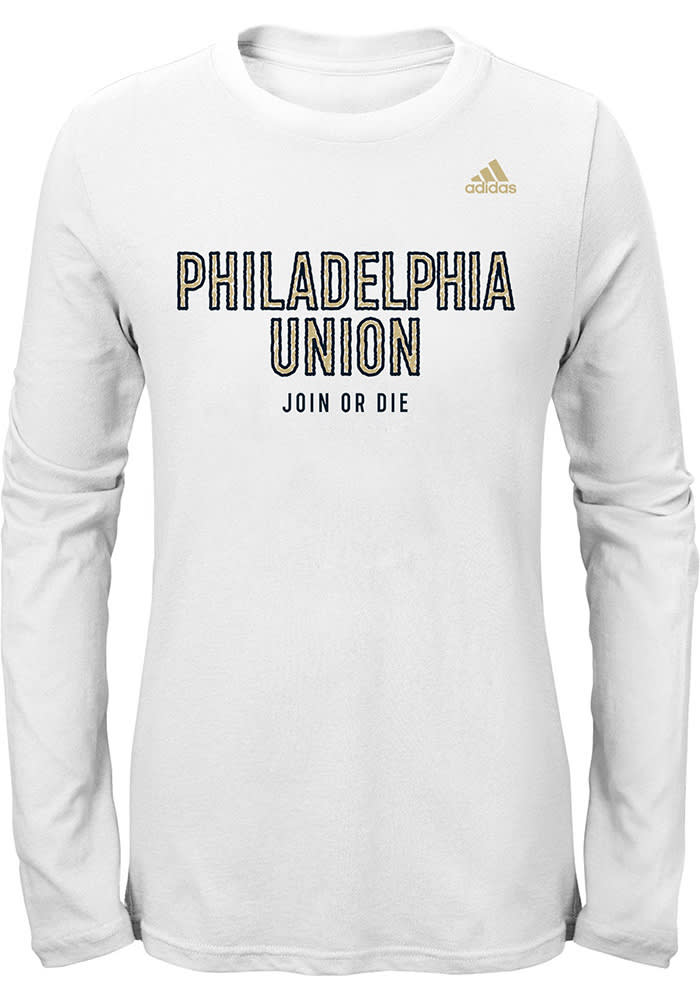 Philadelphia Union Girls White Over Inked Long Sleeve T-shirt