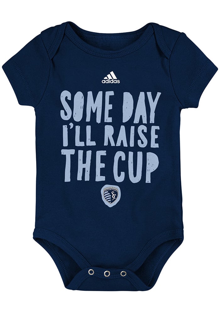 Sporting Kansas City Baby Navy Blue The Cup Short Sleeve One Piece