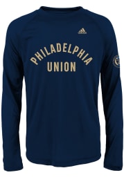 Philadelphia Union Boys Navy Blue Squared Ring Long Sleeve T-Shirt