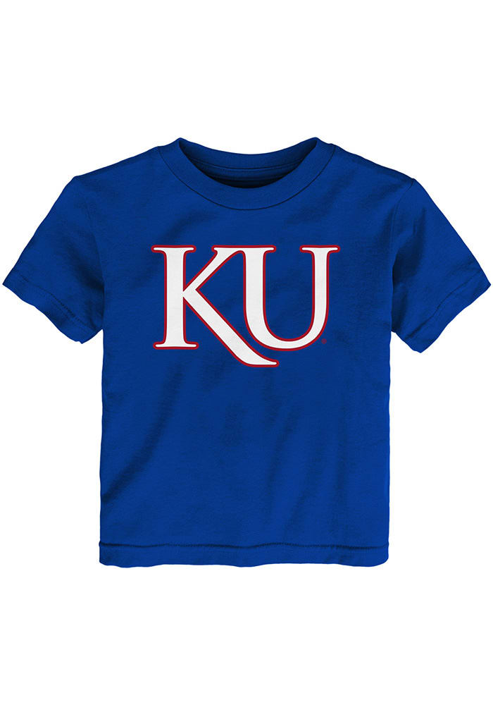 Kansas Jayhawks Toddler Blue Team Logo Short Sleeve T-Shirt
