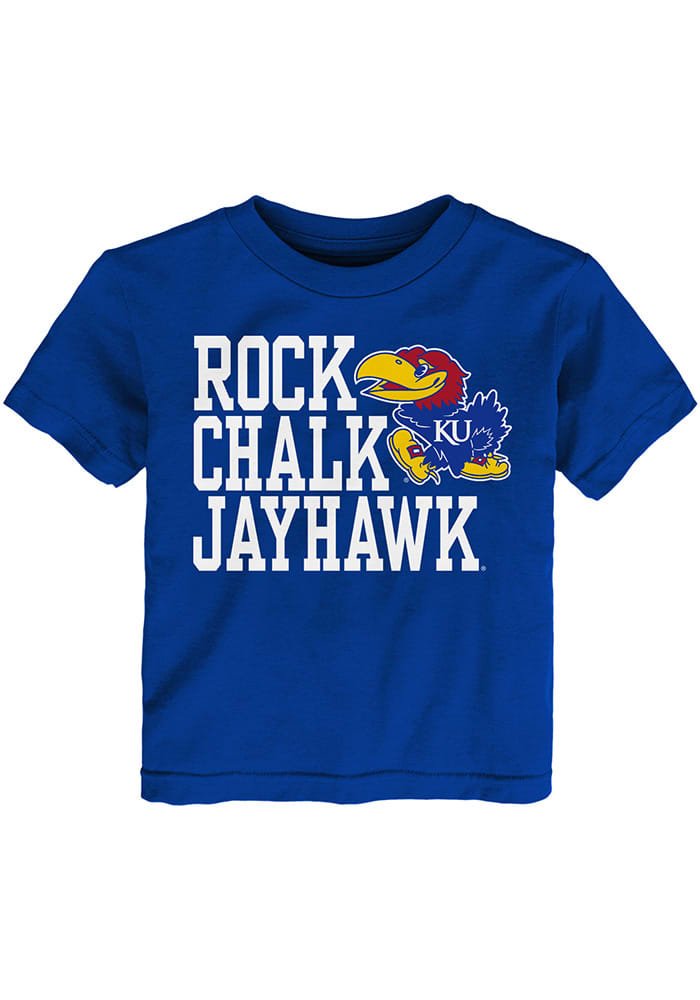 Kansas Jayhawks Toddler Blue Rock Chalk Short Sleeve T-Shirt