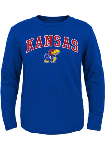 Kansas Jayhawks Toddler Blue Arch Mascot Long Sleeve T-Shirt